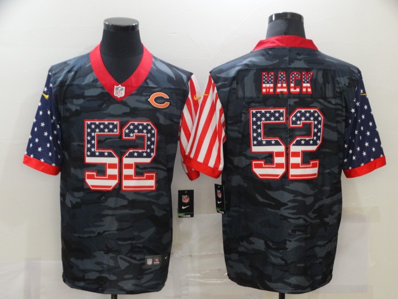 Men's Chicago Bears Khalil Mack #52 Gray Camouflage Jersey